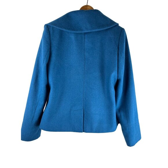 Merona Peacock Blue Double Breasted Fully Lined Pea Coat, Women's Size Medium - Picture 3 of 10